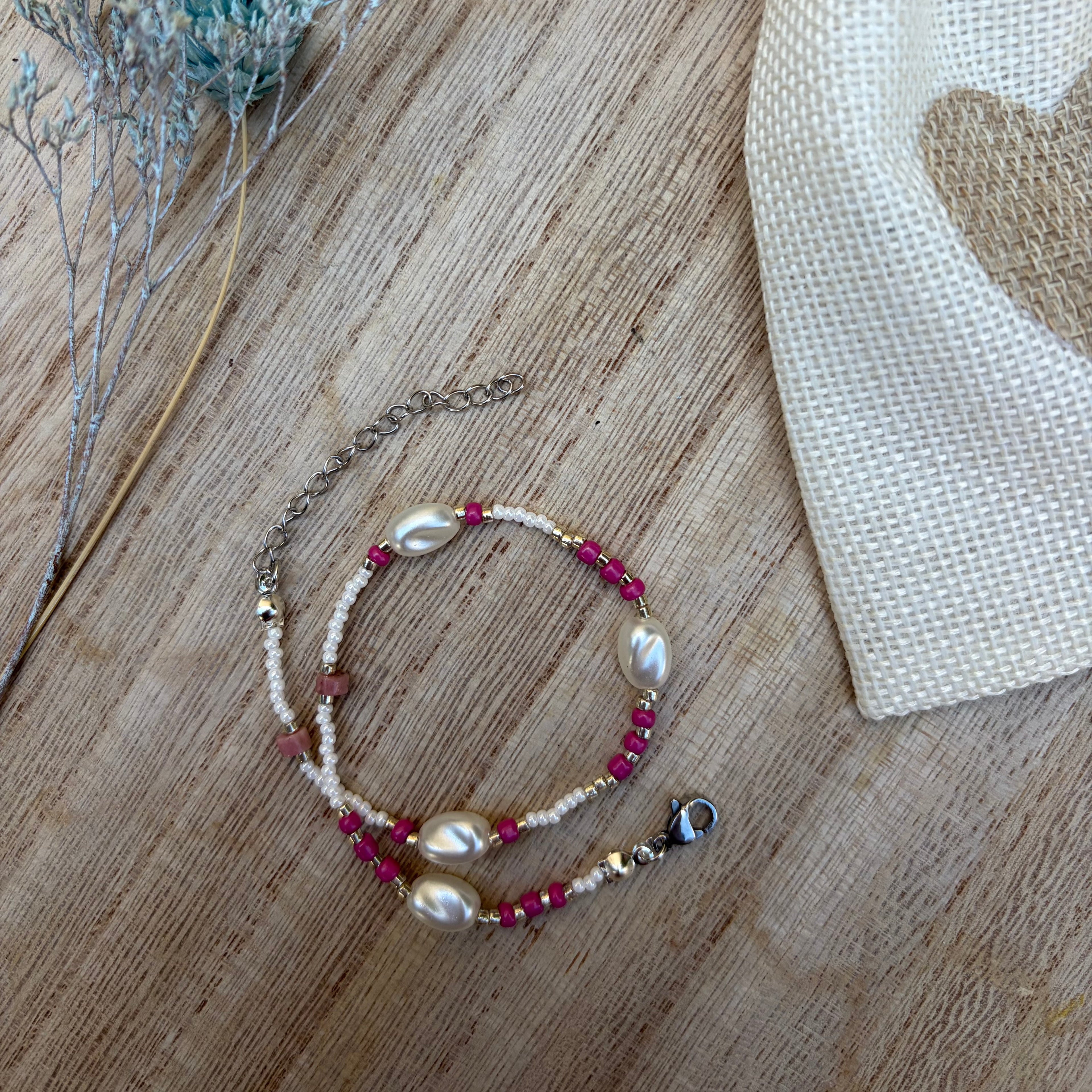 Bracelet de cheville Pivoine