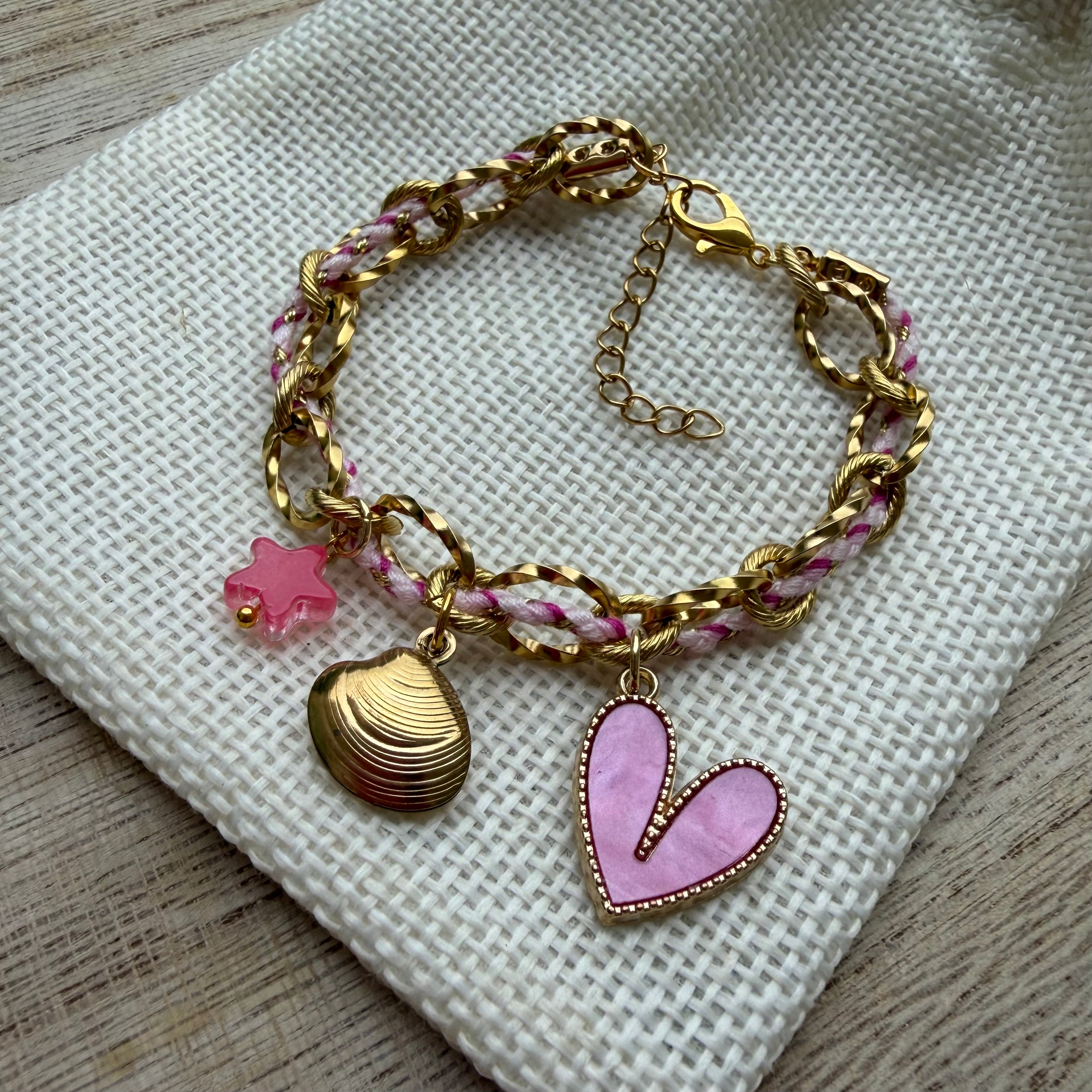 Bracelet Breloque Praiano - Rose