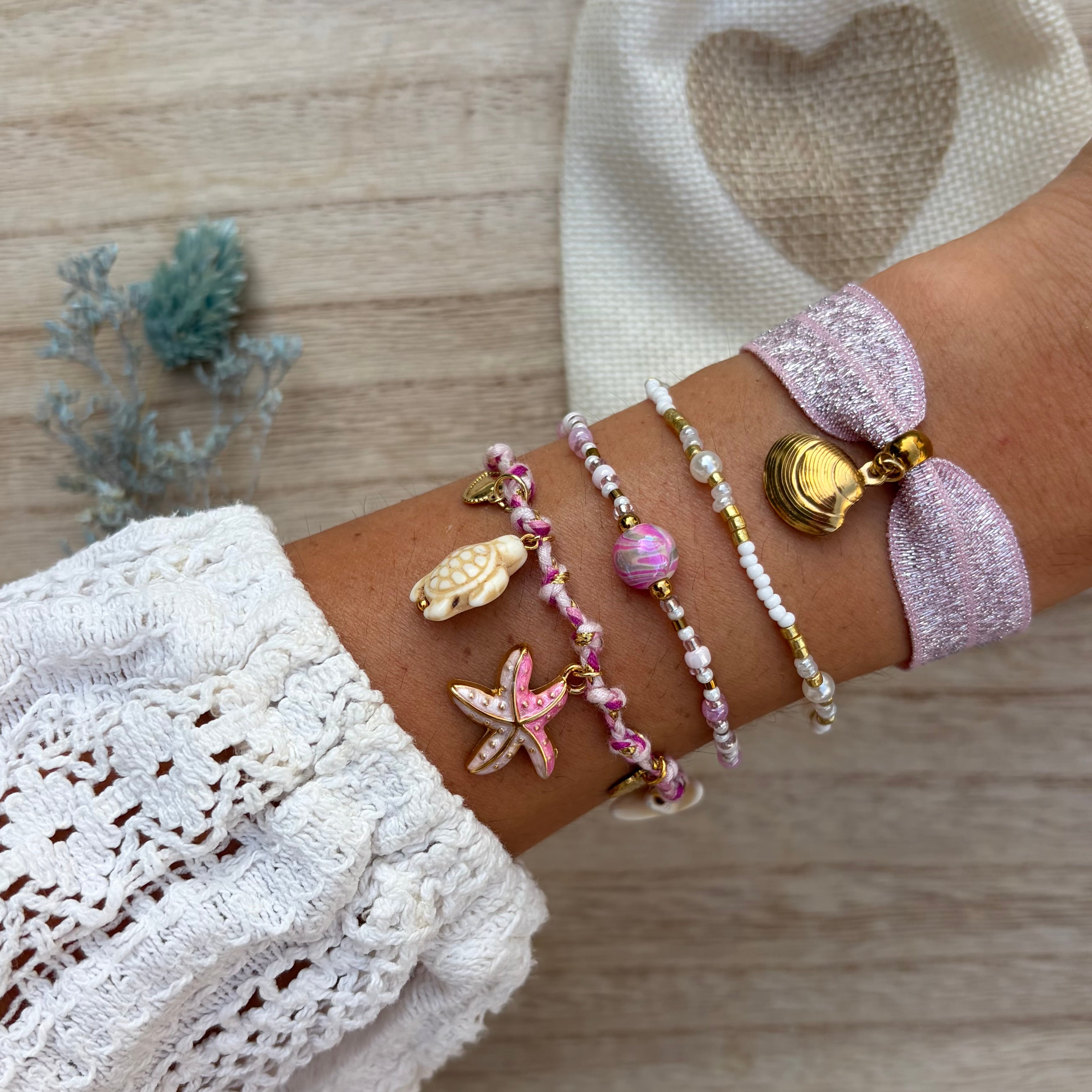 Bracelet Ecume - Rose