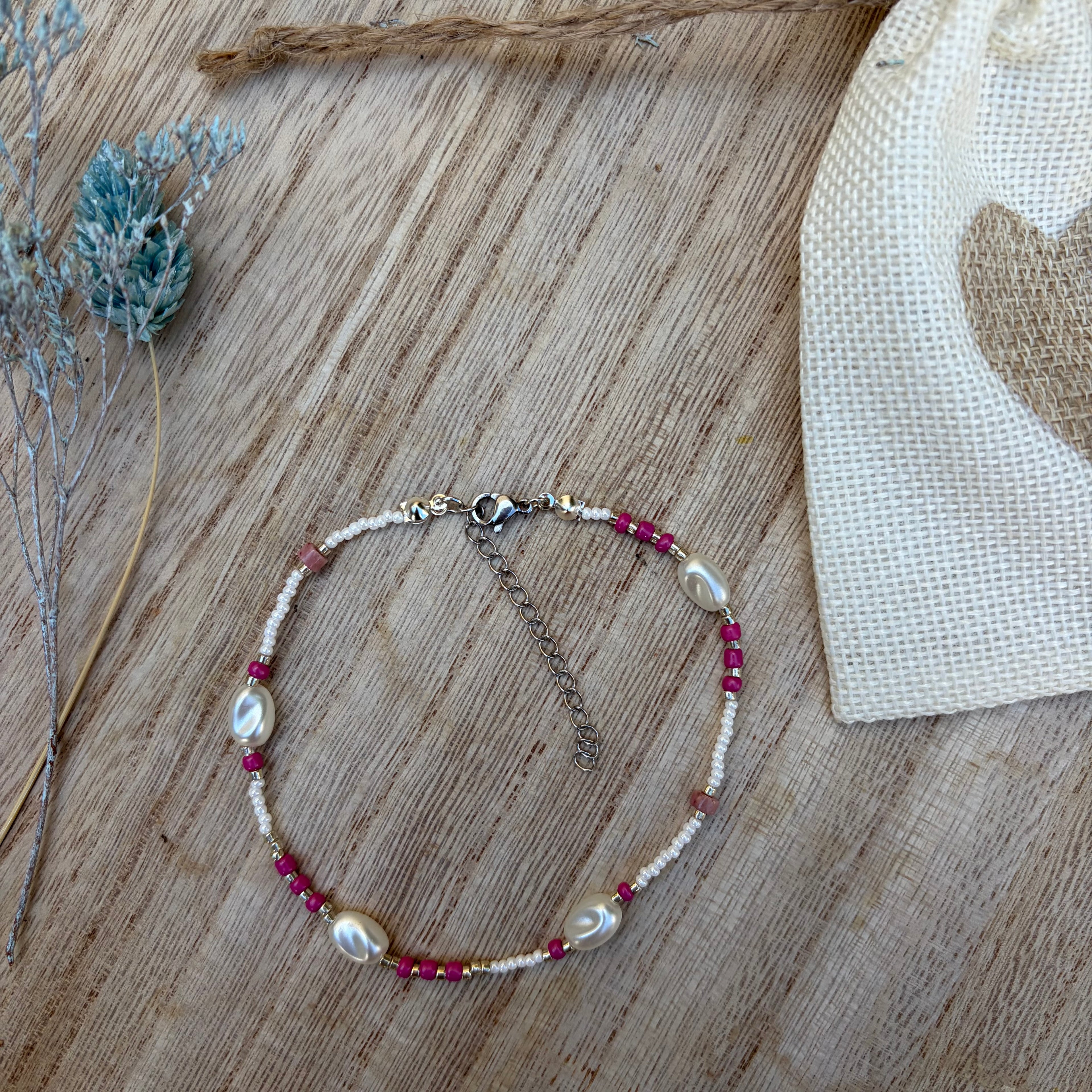 Bracelet de cheville Pivoine