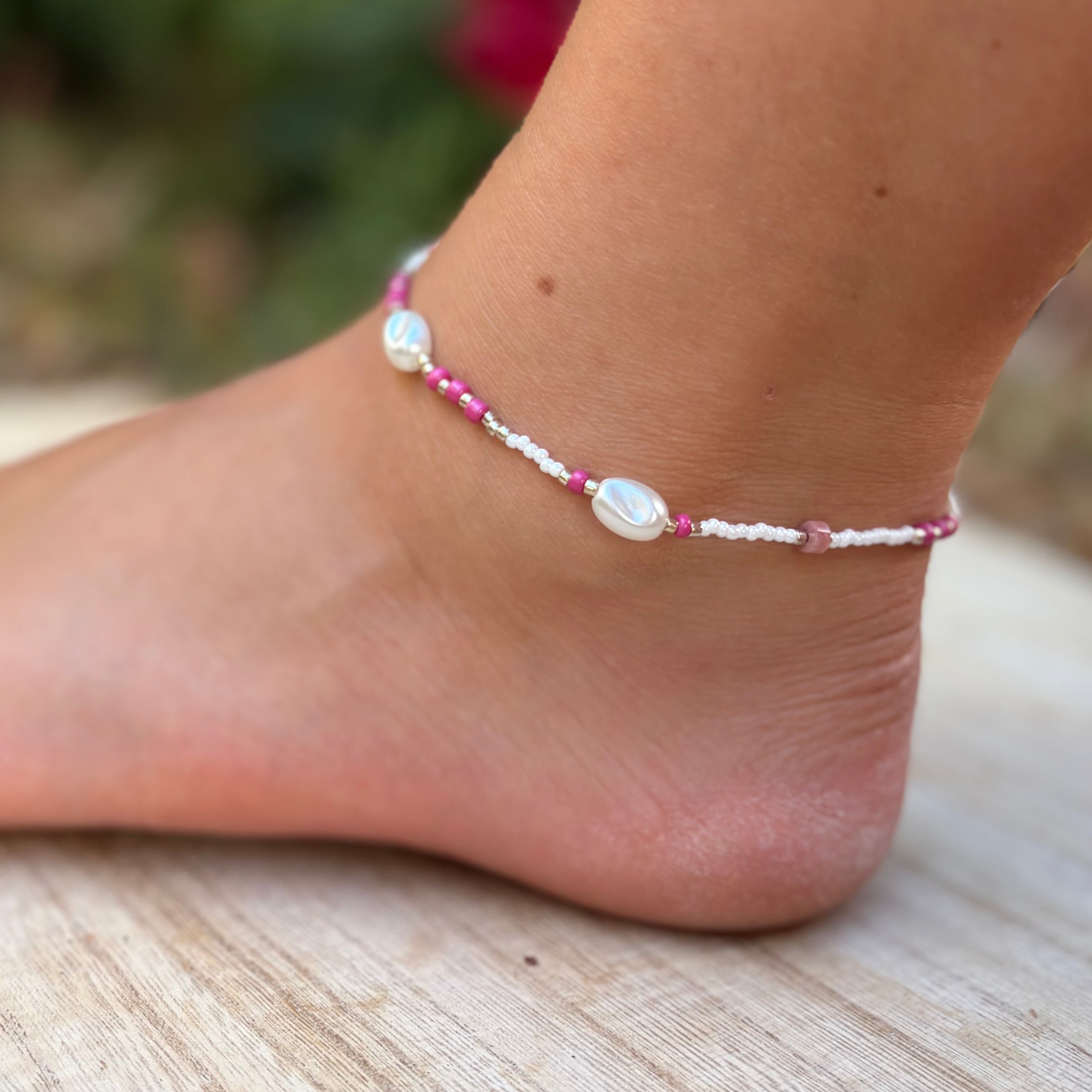 Bracelet de cheville Pivoine