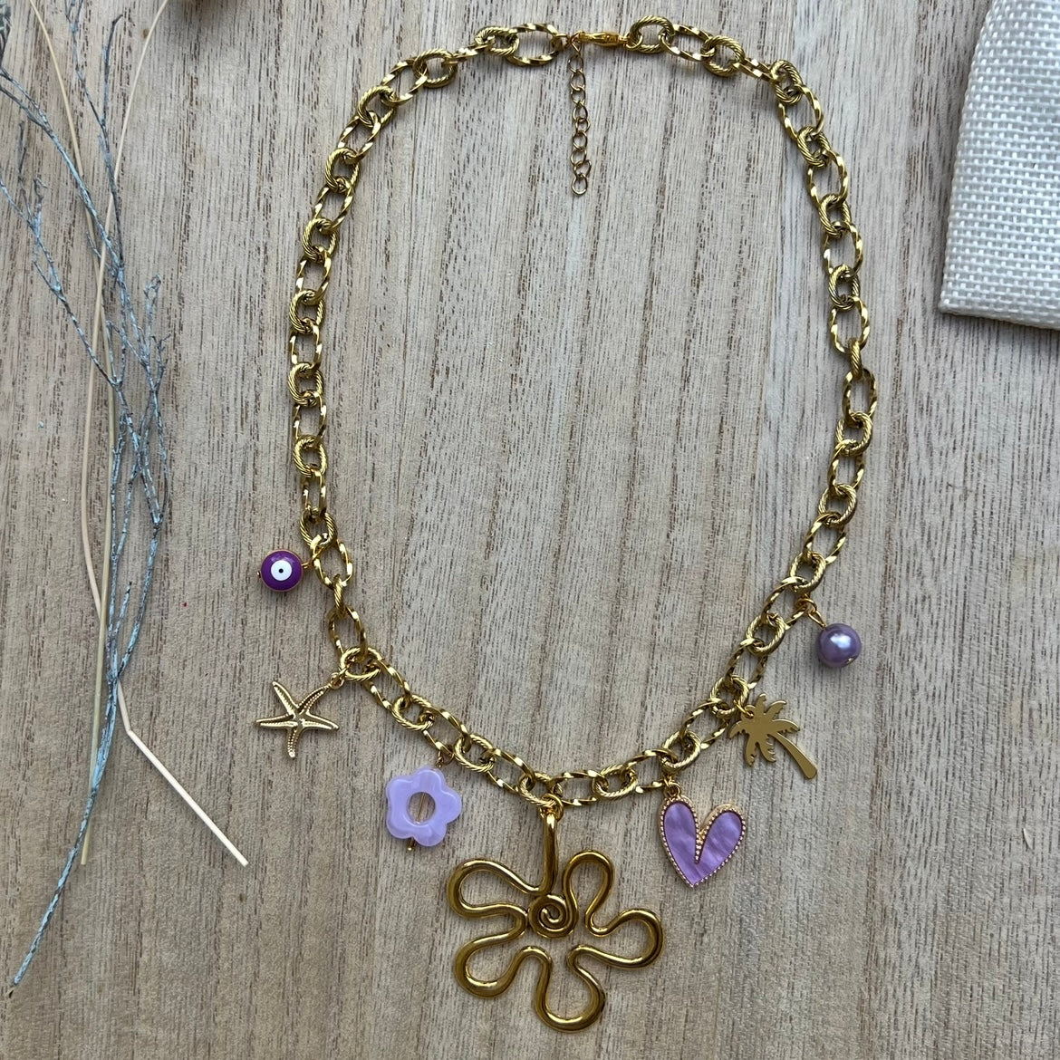 Collier Breloque Suède